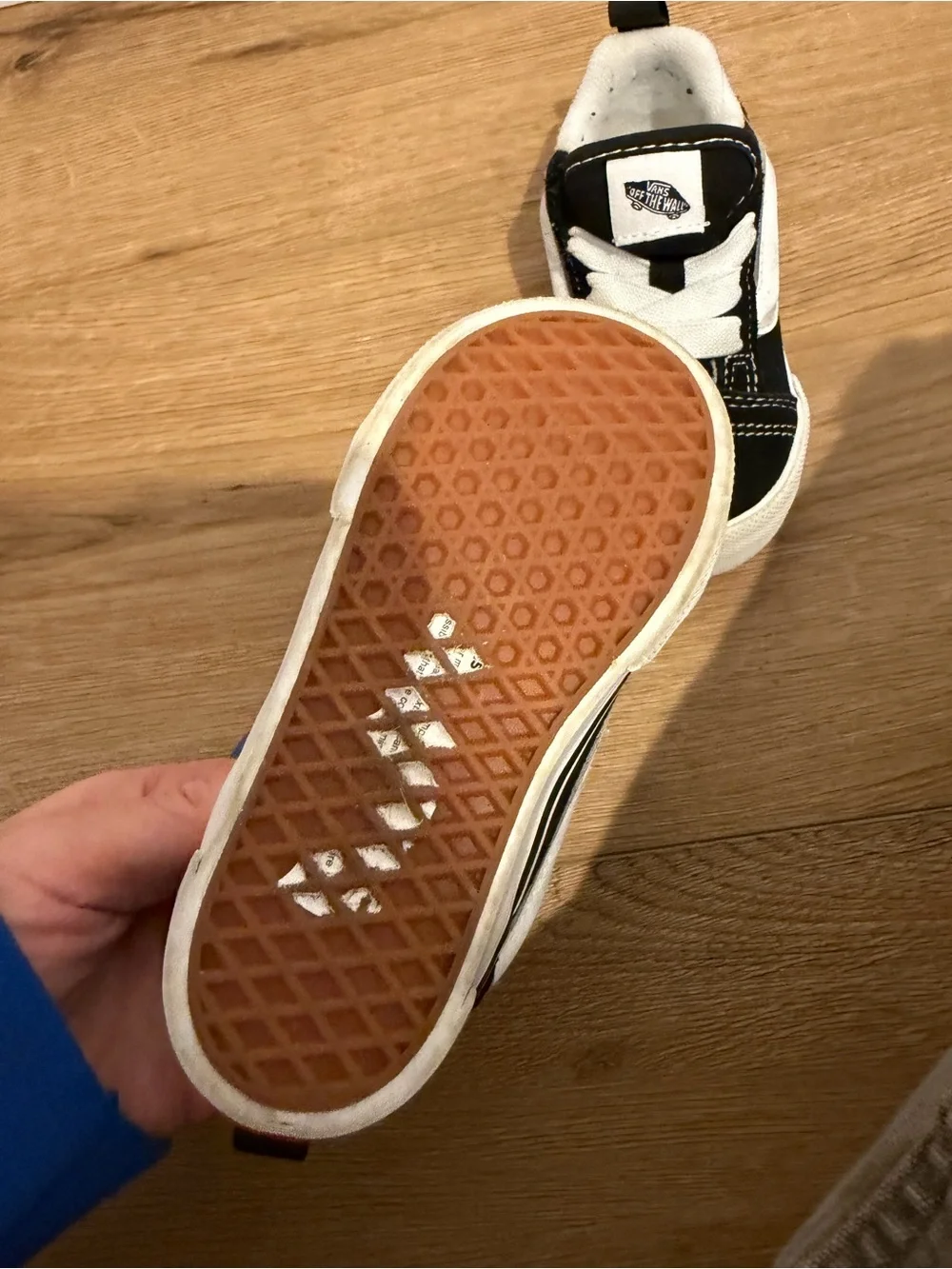 Vans Black and White knu skool Toddler Low-Top Skate Sneakers
